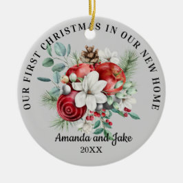 初めてのクリスマスフローラ セラミックオーナメント