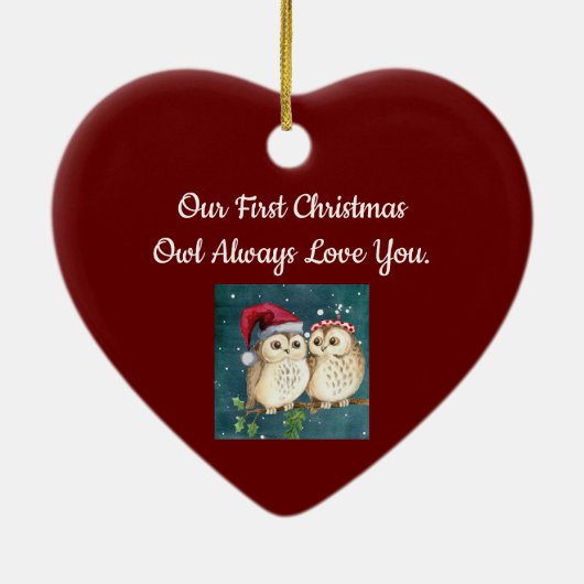 初めてのクリスマスフールズセラミックオーナメント セラミックオーナメント (裏面)