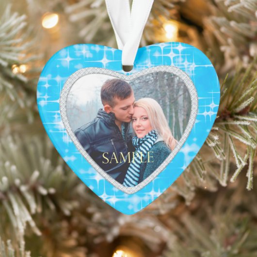 初めてのクリスマスブルーアイススターズテンプレート オーナメント (ツリー)