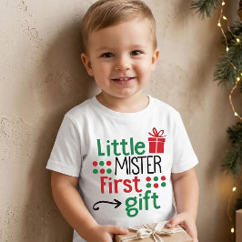 初めてのクリスマスプレゼントのリトルミスター Tシャツ