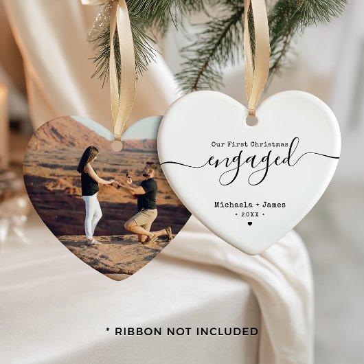 初めてのクリスマスプロポーズ 名前 写真 セラミックオーナメント