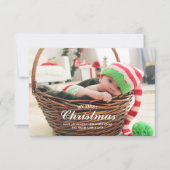 初めてのクリスマスベイビー　ファーストホリデーズ フォトカード 招待状 (正面)