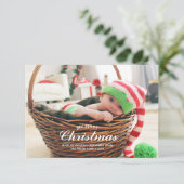 初めてのクリスマスベイビー　ファーストホリデーズ フォトカード 招待状 (スタンド正面)