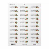 初めてのクリスマスベビーのパーソナライズ差出人住所 ラベル (フルシート)