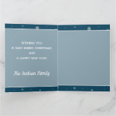 初めてのクリスマスベビーガールブルースノーフレーク カード (内部)