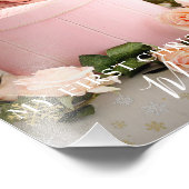 初めてのクリスマスベビーガール雪片フレームフォト フォトプリント            (角)