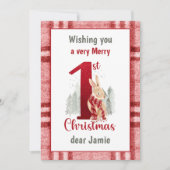 初めてのクリスマスベビーキュートバニープレイド シーズンカード (正面)