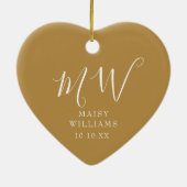 初めてのクリスマスベビーフォトモノグラムセラミックまたは名前 セラミックオーナメント (裏面)