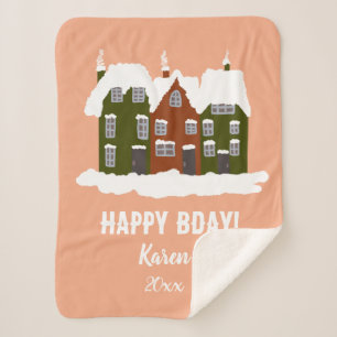 初めてのクリスマスベビーホリモダンデイ シェルパブランケット