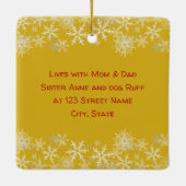 初めてのクリスマスベビーユニセックス両面オーナメント セラミックオーナメント (裏面)