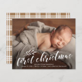 初めてのクリスマスベビー休日の誕生発表 (正面/裏面)