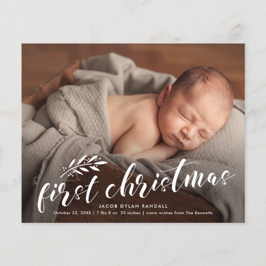 初めてのクリスマスベビー休日の誕生発表 (正面)