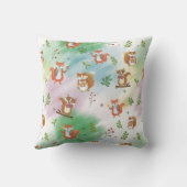 初めてのクリスマスベビー写真ピローウッドランド動物 クッション (裏面)