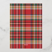 初めてのクリスマスベビー写真プライド家族金ゴールド 箔シーズンカード (裏面)