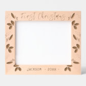 初めてのクリスマスベビー名 レーザー彫刻フレーム (正面)