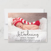 初めてのクリスマスベビー誕生のお知らせ マグネット招待状 (正面)