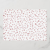 初めてのクリスマスベビー誕生発表バラ金ゴールド 箔シーズンカード (裏面)