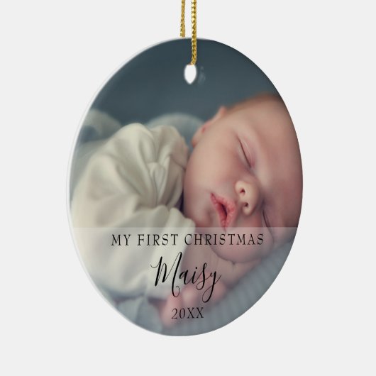 初めてのクリスマスベビー誕生統計の写真 セラミックオーナメント (右)