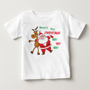 初めてのクリスマスベビーTシャツ ベビーTシャツ