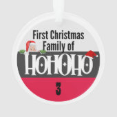 初めてのクリスマスホホホーPersonalizationのファミリー オーナメント (裏面)