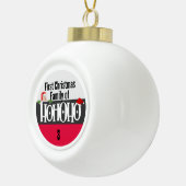 初めてのクリスマスホホホーPersonalizationのファミリー セラミックボールオーナメント (右)