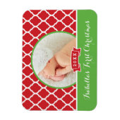 初めてのクリスマスホリデーキープサケフォトマグネット マグネット (縦)