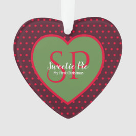初めてのクリスマスホリデーハートオーナメント オーナメント