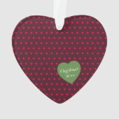 初めてのクリスマスホリデーハートオーナメント オーナメント (裏面)