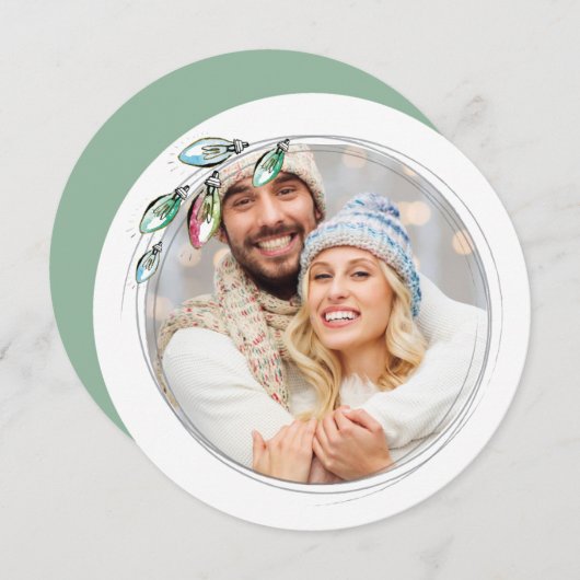 初めてのクリスマスホリデーフォトカード (正面/裏面)