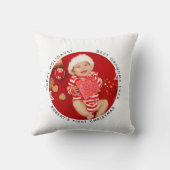 初めてのクリスマスホリデーベビーフォトグラマカスタムーン クッション (裏面)