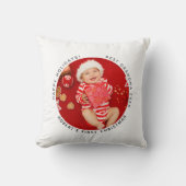 初めてのクリスマスホリデーベビーフォトグラマカスタムーン クッション (正面)