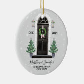 初めてのクリスマスホームホリデークリスマスオーナメント セラミックオーナメント (右)
