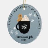 初めてのクリスマスホーム セラミックオーナメント (左)