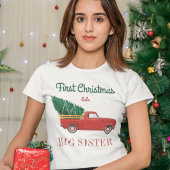 初めてのクリスマスマッチングファミリーホリデービッグシスター Tシャツ
