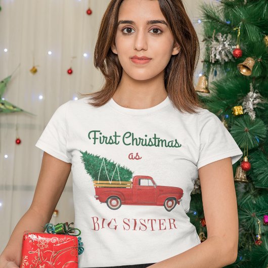 初めてのクリスマスマッチングファミリーホリデービッグシスター Tシャツ