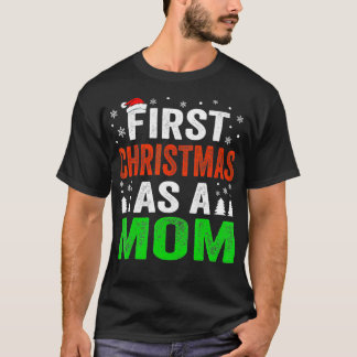 初めてのクリスマスママとして新しいママ1stクリスマス新 tシャツ