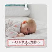 初めてのクリスマスママとベビー2の写真 メタルオーナメント (裏面)