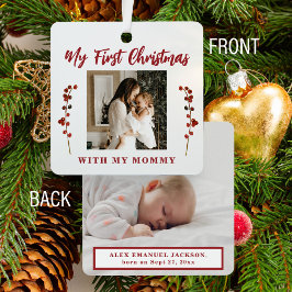 初めてのクリスマスママとベビー2の写真 メタルオーナメント