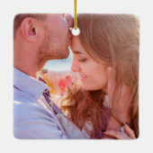 初めてのクリスマスミスター・アンド・ミセス・トロピカル・ハート セラミックオーナメント (裏面)