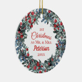 初めてのクリスマスミスター・アンド・ミセス・ベリーリース セラミックオーナメント (右)