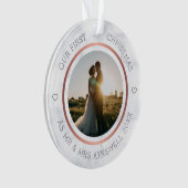 初めてのクリスマスミスター&ミセス・フォトマーブルエレガント オーナメント (正面)