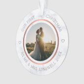 初めてのクリスマスミスター&ミセス・フォトマーブルエレガント オーナメント (正面)