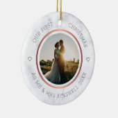 初めてのクリスマスミスター&ミセス・フォトマーブルエレガント セラミックオーナメント (右)