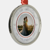 初めてのクリスマスミスター&ミセス・フォトマーブルエレガント メタルオーナメント (右)