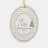 初めてのクリスマスミスター&ミセス |水彩ツリー セラミックオーナメント (右)