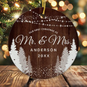 初めてのクリスマスミセス・ウッド・ウィンター・ストリングライト セラミックオーナメント