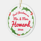 初めてのクリスマスミセス・ツリーオーナメント セラミックオーナメント (左)