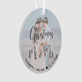 初めてのクリスマスミセス・フォトオーバーレイ オーナメント (正面)