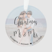 初めてのクリスマスミセス・フォトオーバーレイ オーナメント (正面)