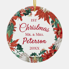 初めてのクリスマスミセス・フラワーリース セラミックオーナメント